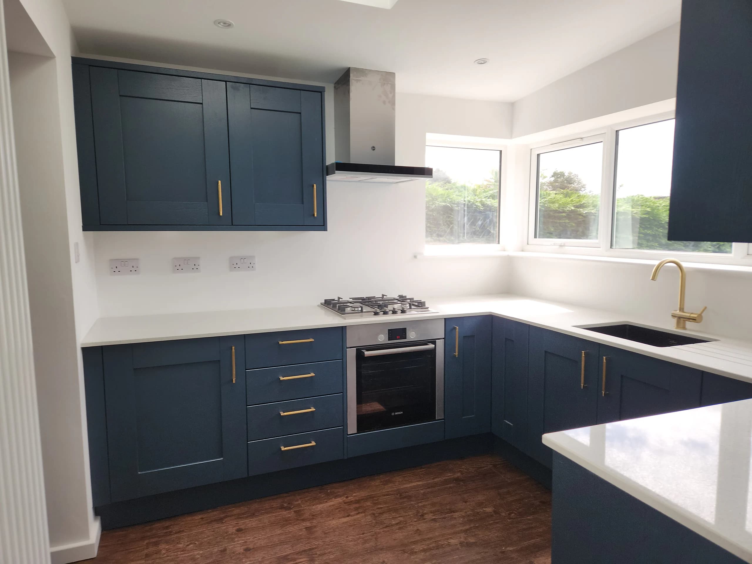 Completed single-storey kitchen extension in Radford Semele